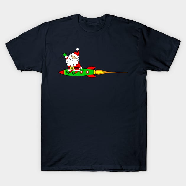 Spaceman Santa T-Shirt by BradyRain
